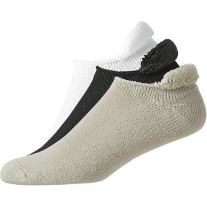 imageFootJoy Mens ComfortSof RollTop Prior Generation SocksWhiteBlackDriftwood