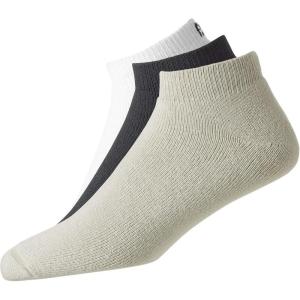 imageFootJoy Mens ComfortSof Sport Prior Generation SocksWhiteBlackDriftwood