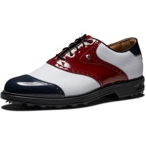imageFootJoy Mens Premiere SeriesWilcox Previous Season Style Golf ShoesRedWhiteBlue Patent