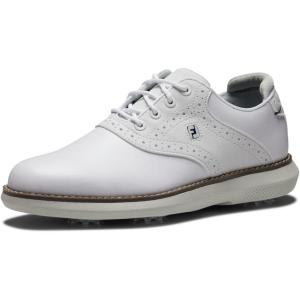 imageFootJoy UnisexChild Traditions Junior Golf ShoeWhiteWhite