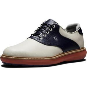 imageFootjoy Mens Traditions Spikeless Previous Season Style Golf ShoeCreamNavyBrick