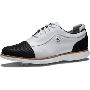 imageFootjoy Womens Traditions Cap Toe Previous Season Style Golf ShoeWhiteBlack Cap Toe