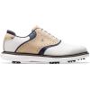 imageFootJoy Mens Traditions Golf ShoeWhiteKhakiPeacoat