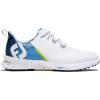 imageFootJoy Mens FJ Fuel Golf ShoeWhiteBlueGreen
