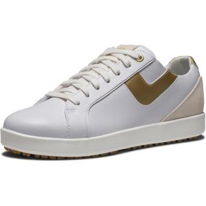 imageFootJoy Golf Ladies Previous Season Style Links Spikeless ShoesWhiteTanGold