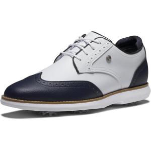 imageFootJoy Womens Traditions Shield Tip Previous Season Style Golf ShoeWhiteNavyWhite