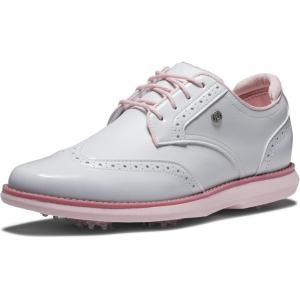 imageFootJoy Womens Traditions Shield Tip Previous Season Style Golf ShoeWhiteWhitePink