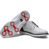 imageFootJoy Mens Traditions Blucher Golf ShoeWhiteBlack CamoCherry Tomato