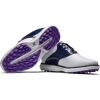 imageFootJoy Womens Traditions Spikeless Previous Season Style Golf ShoeWhite Navy Purple