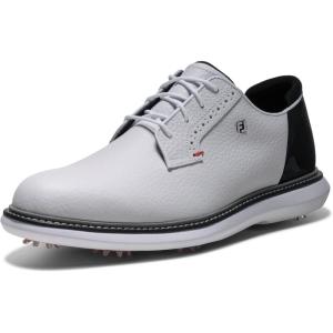 imageFootJoy Mens Traditions Blucher Golf ShoeWhiteBlack CamoCherry Tomato