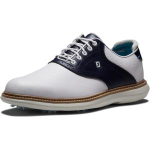 imageFootJoy Mens Traditions Previous Season Style Golf ShoeWhiteNavy