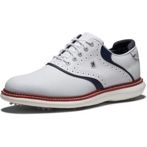 imageFootJoy Mens Traditions Previous Season Style Golf ShoeWhiteNavyRed