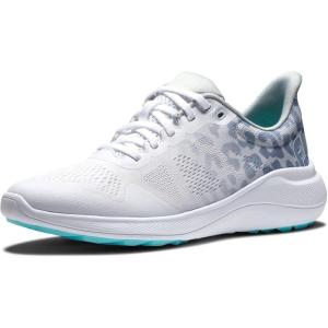 imageFootJoy Womens FJ Flex Golf ShoeWhiteGreyLeopard