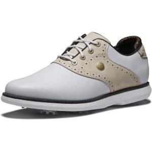 imageFootJoy Womens Traditions Previous Season Style Golf ShoeWhiteTanBlack